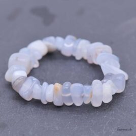 Bracelet Calcédoine bleue éclats 10-20mm