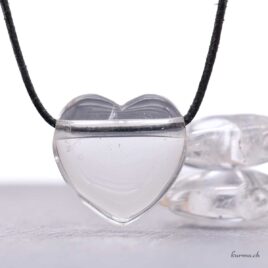 Cristallo di rocca - Pendente a forma di cuore - Percée - Taglia L
