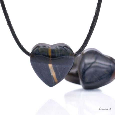 Oeil-de-faucon - Pendentif coeur - Percée