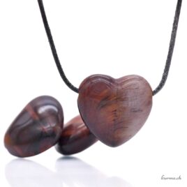 Occhio di bue - Ciondolo a forma di cuore - Forato - Taglia L