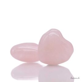 Quarzo rosa - Pendente a forma di cuore - Percée