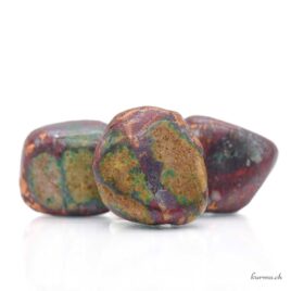 Chrysocolle avec Cuivre et Cuprite - Pierre roulée - Taille L