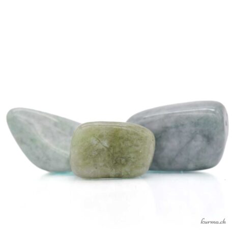 Jadéite verte claire - Pierre roulée - Taille M