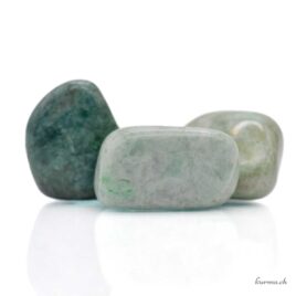 Hellgrüner Jadeit – Trommelstein  Größe L