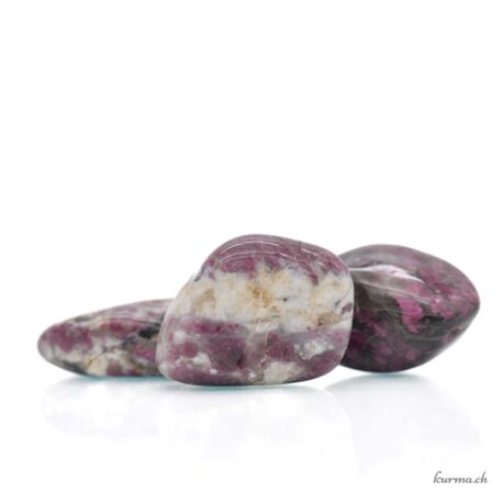 Rubellite - Tourmaline rose-violet sur granit - Pierre roulée - Taille L