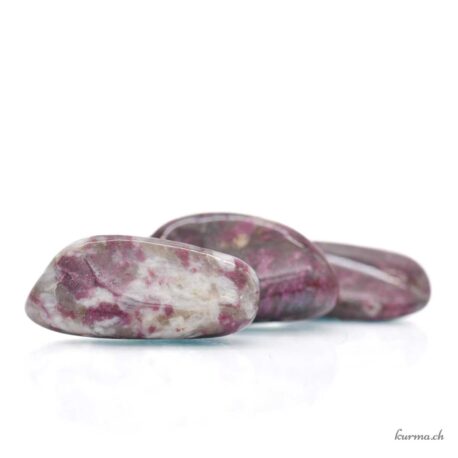 Rubellite - Tourmaline rose-violet sur granit - Pierre roulée - Taille M