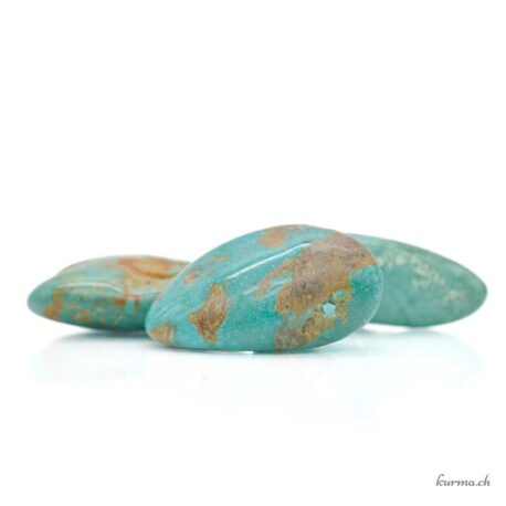 Turquoise stabilisée ' Mine Elisa ' - Pierre roulée - Taille L