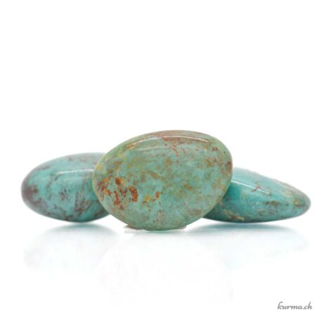 Turquoise stabilisée ' Mine Elisa ' - Pierre roulée - Taille M