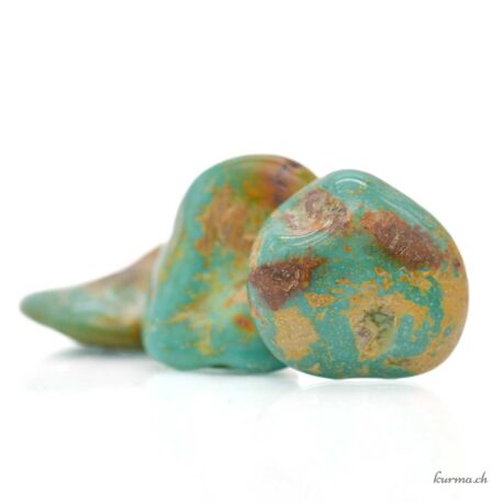 Turquoise stabilisée ' Mine Elisa ' - Pierre roulée - Taille S