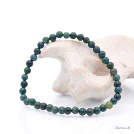 Bracelet Agate mousse 4-4.5mm - Foncé