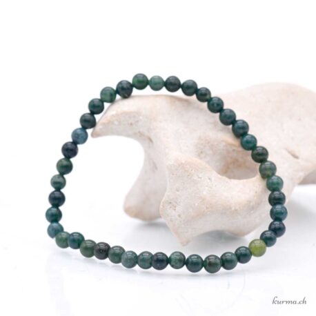 Bracelet Agate mousse 4-4.5mm - Foncé