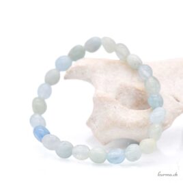 Bracelet Aigue-marine nuggets 8-10mm