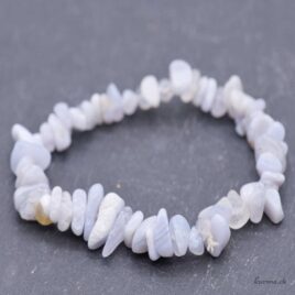 Bracelet Calcédoine bleue éclats