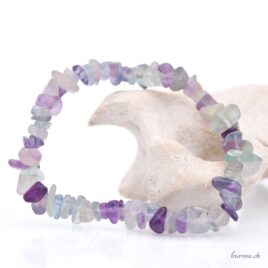 Multicolored Fluorite Chipped Stone Bracelet