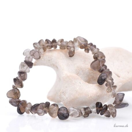 Smoky Quartz Chipped Stone Bracelet