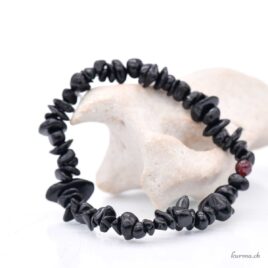 Black Tourmaline Chipped Stone Bracelet