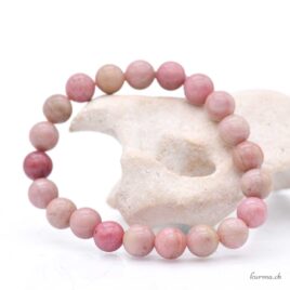 Braccialetto in rodonite rosa 8,5-9 mm