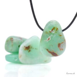 Chrysoprase - Pendentif pierre percée - Qualité A