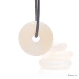 Pietra di luna - Ciondolo a forma di ciambella - 2 cm
