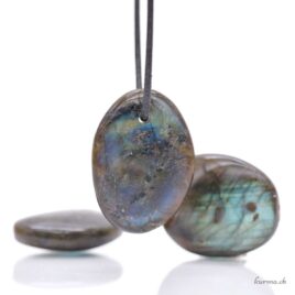 Labradorite ovale - Ciondolo in pietra forata