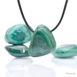 Malachite - Pendentif en pierre percée - Taille M