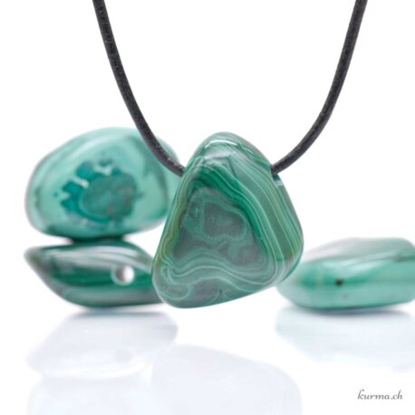 Malachite - Pendentif en pierre percée - Taille M