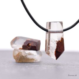 Lodolite Quartz "Shaman Quartz" — Pierced Stone Pendant