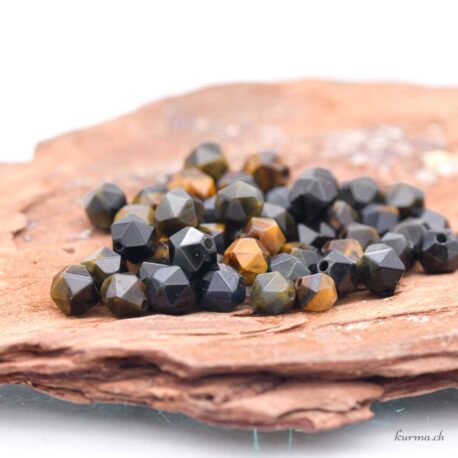 Oeil-de-tigre-faucon - Perles 5.5-6mm - Facettes