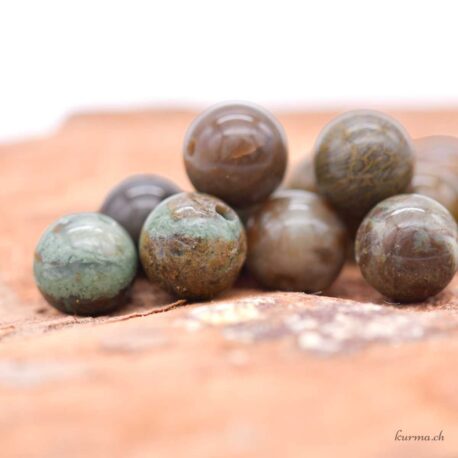 Serpentine de Chine - Perles 8-8.5mm