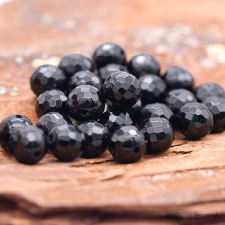 Tourmaline noire - Perles 6-6.5mm - Facettes
