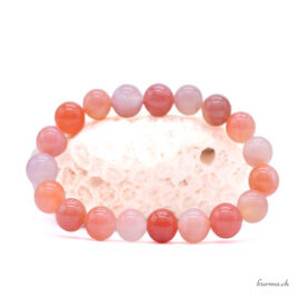 Botswana Agate bracelet pink 10-10.5mm