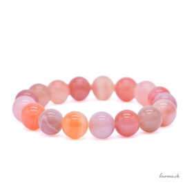 12.5mm Pink Botswana Agate Bracelet