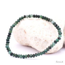 Bracelet Rubis-Zoïsite rondelles 4mm - Facettes
