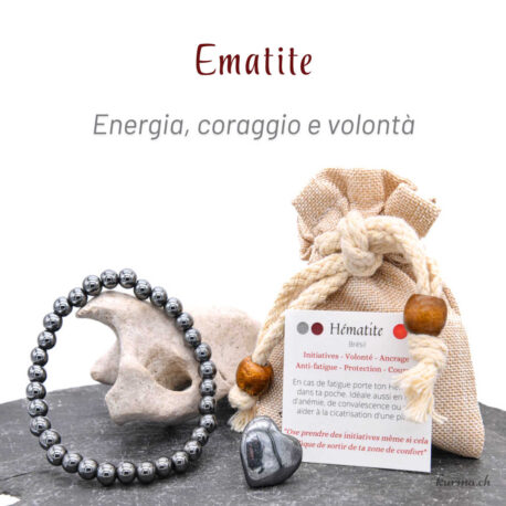 Set regalo del cuore - Ematite