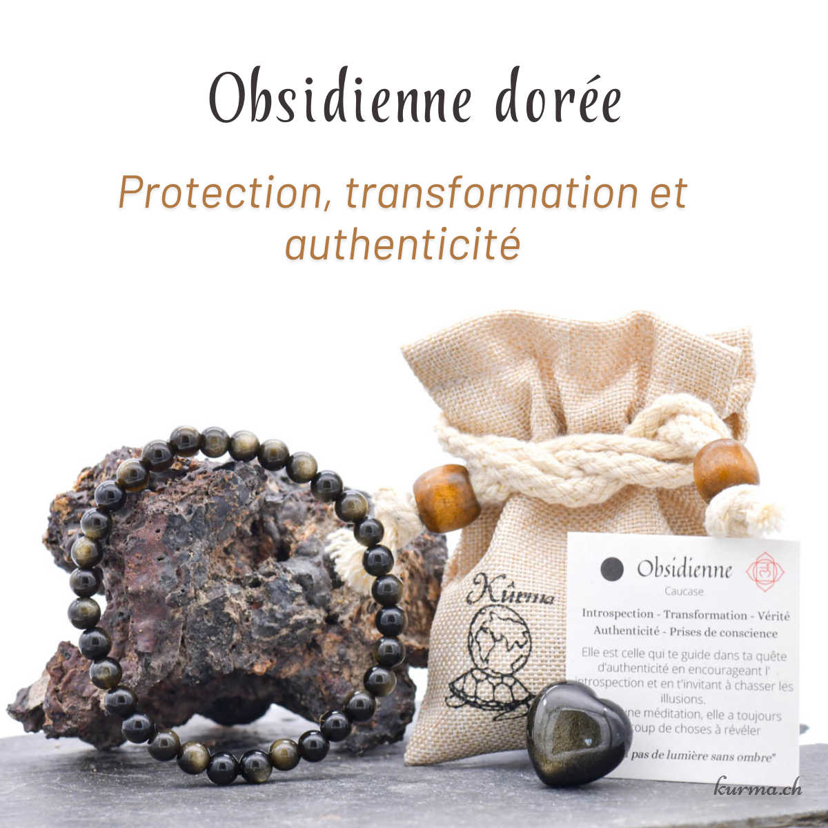 Assortiment Cadeau du coeur - Obsidienne dorée Assortiment Cadeau du coeur - Obsidienne dorée