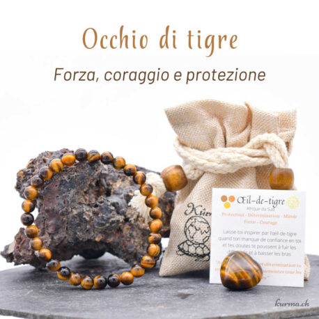 Set regalo per il cuore - Occhio di tigre